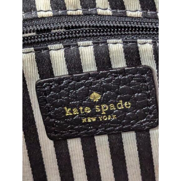 KATE SPADE! GENUINE BLACK LEATHER CROSSBODY BAG, PURSE, HANDBAG! SO PRETTY! - Picture 10 of 11